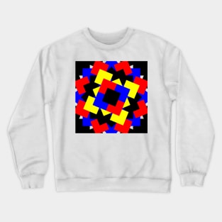 hexagon colored art squares and lines Crewneck Sweatshirt